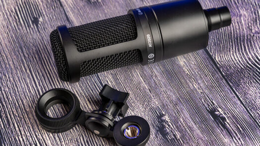 Audio-Technica AT2020 with stand mount